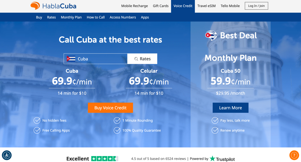 Alternative to Skype for calls to Cuba