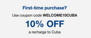 WELCOME10CUBA coupon